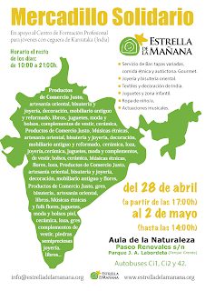 Mercadillo solidario (del 28 de abril al 2 de mayo)