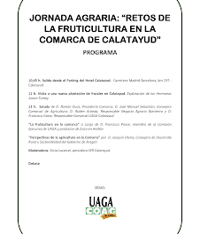 CALATAYUD. Jornada agraria, fruticultura (jueves, 12)