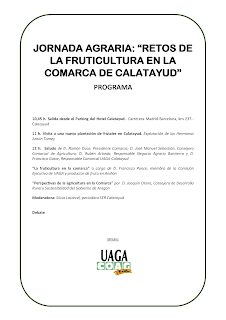 CALATAYUD. Jornada agraria, fruticultura (jueves, 12)