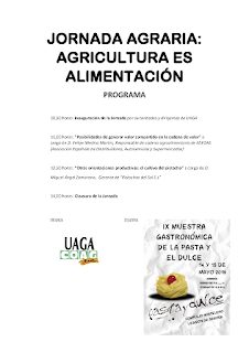 DAROCA. Jornada agraria, alimentación (sábado, 14)