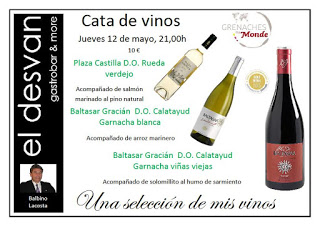 Cata de vinos maridada (jueves, 12)