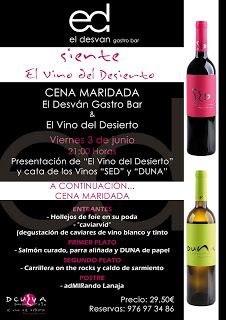 Cata de vinos maridada (viernes, 3)