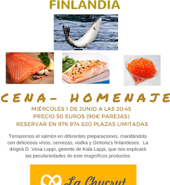 Cena homenaje al salmón salvaje de Finlandia (miércoles, 1)