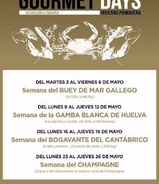 Gourmets Days en LOS CABEZUDOS y TRAGANTÚA con champagne (del lunes, 23, al jueves, 26)