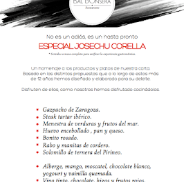 Menú especial Josechu Corella (hasta mediados de junio)