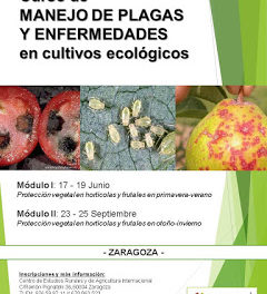 Curso de Manejo de plagas y enfermedades en cultivos ecológicos (del 17 al 19 de junio y del 23 al 25 de septiembre)