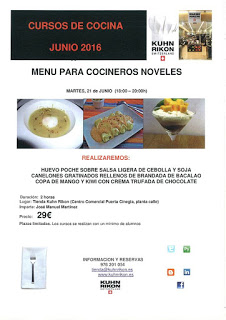 Curso de cocina para noveles (martes, 21)