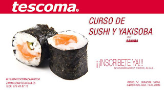 Taller de sushi y yakisoba (sábado, 9)