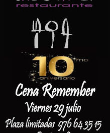 TARAZONA. Cena Remember (viernes, 29)