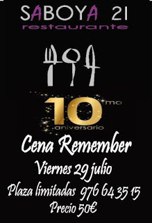 TARAZONA. Cena Remember (viernes, 29)