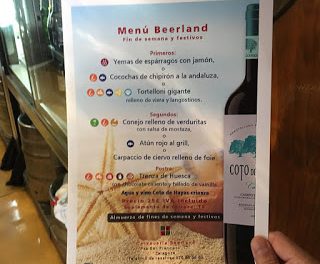 Menú fin de semana en BEERLAND (agosto)