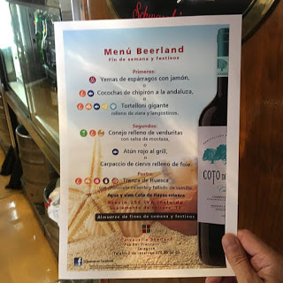 Menú fin de semana en BEERLAND (agosto)