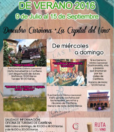 CARIÑENA. Enoturismo (hasta el 15 de septiembre)