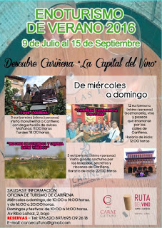 CARIÑENA. Enoturismo (hasta el 15 de septiembre)