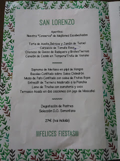 HUESCA. Menú de san Lorenzo en DOMMO (del 8 al 14)