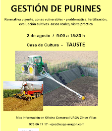 TAUSTE. Jornada sobre purines (miércoles, 3)