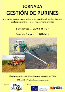 TAUSTE. Jornada sobre purines (miércoles, 3)