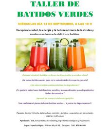 Taller de batidos verdes (miércoles, 14)