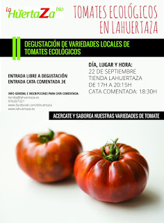 Degustación de tomates ecológicos en LA HUERTAZA (jueves, 22)