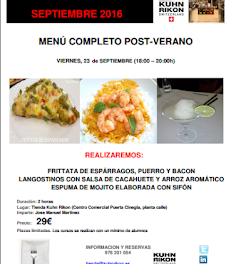 Taller de menú completo post-verano (viernes, 23)