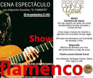 Cena y flamenco (jueves, 29)