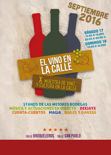 X Muestra de vino y cultura en la calle (sábado y domingo, 17 y 18)