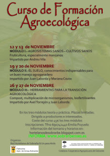 AÍNSA. Curso de Formación Agroecológica (fines de semana de noviembre)