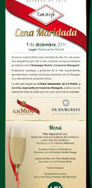 Cena maridada con Champagne Mumm y Conservas Olasagasti (jueves, 1)