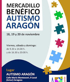 Mercadillo benéfico de Autismo Aragón (del 18 al 20)