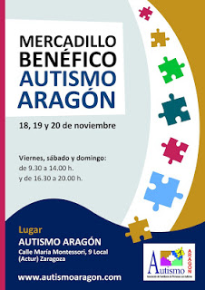 Mercadillo benéfico de Autismo Aragón (del 18 al 20)