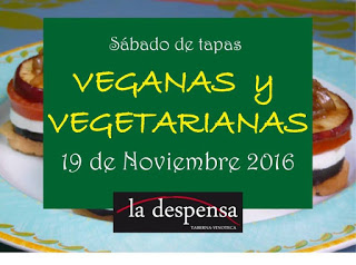 LA MUELA. Tapas veganas y vegetarianas (sábado, 19)