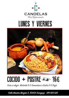 Cocido en El Candelas (lunes y miércoles de temporada)