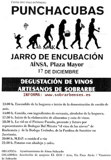 AÍNSA. Feria del vino artesano Punchacubas (sábado, 17)