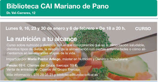 Curso de nutrición (lunes de enero y 6 de febrero)