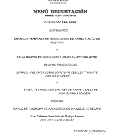 BARBASTRO. Menú degustación en RESTAURANTE SOMMOS, por 28 euros (enero y febrero)