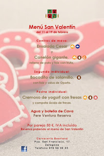 Menú san Valentín (del 11 al 18)