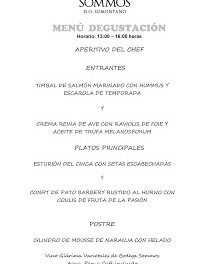 BARBASTRO. Menú degustación en RESTAURANTE SOMMOS (febrero)