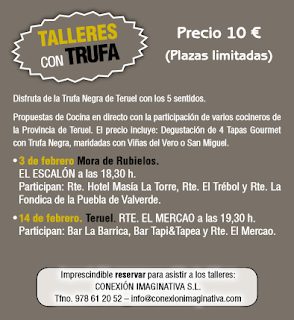 TERUEL. Talleres con trufa negra (martes, 14)