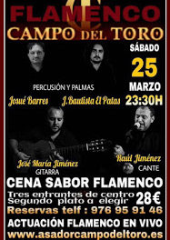 Cena menú flamenco (viernes, 25)