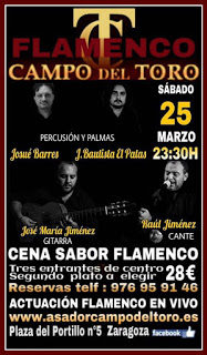 Cena menú flamenco (viernes, 25)