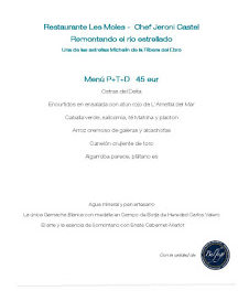 Celebris Epicúrea en RESTAURANTE CELEBRIS, con el restaurante Les Moles (jueves y viernes, 6 y 7)