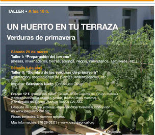 Taller “Un huerto en tu terraza” (sábados, 25 y 1)