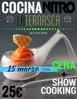 Show Cooking con nitrógeno líquido en LA TERNASCA, por 25 euros (miércoles, 15)