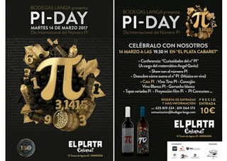 Día de Pi, con vino y tapas (martes, 14)