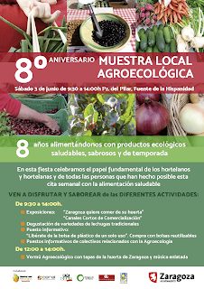 Fiesta del octavo aniversario del mercado agroecológico (sábado, 3)
