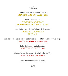 Cena cata maridaje en LOS CABEZUDOS con ENATE (miércoles, 17)
