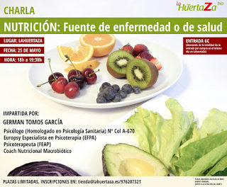 Charla sobre nutrición en LA HUERTAZA (jueves, 25)