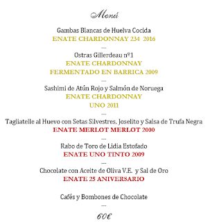 Cata cena maridada con vinos de Enate en LOS CABEZUDOS (miércoles, 17)