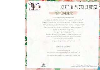 CARTA A PRECIO CERRADO en el MOLINO DE SAN LÁZARO por 25 euros (hasta finales de junio)