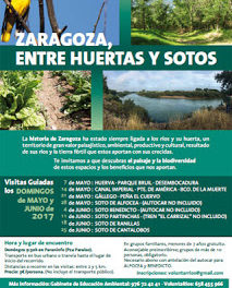 Visitas guiadas “Zaragoza, entre huertas y sotos” (domingos de junio)